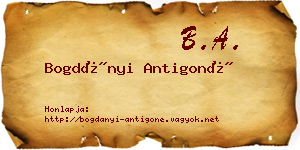 Bogdányi Antigoné névjegykártya